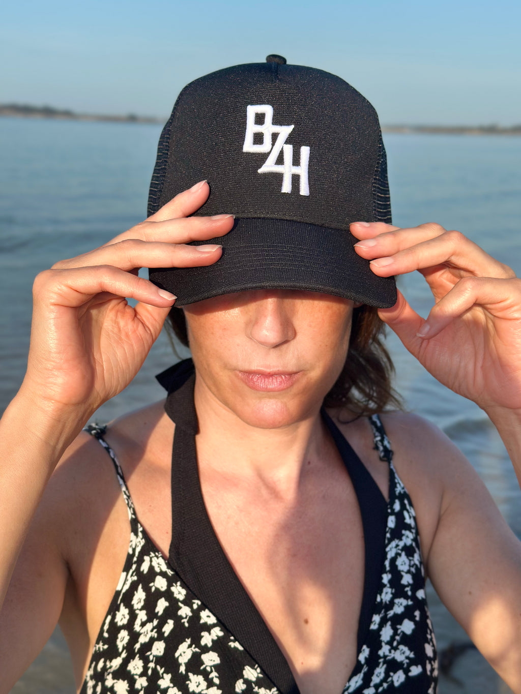 Casquette Trucker BZH Signature broderie blanche