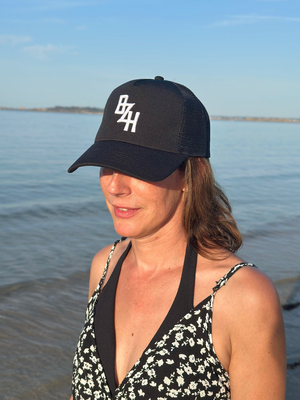 Casquette Trucker BZH Signature broderie blanche
